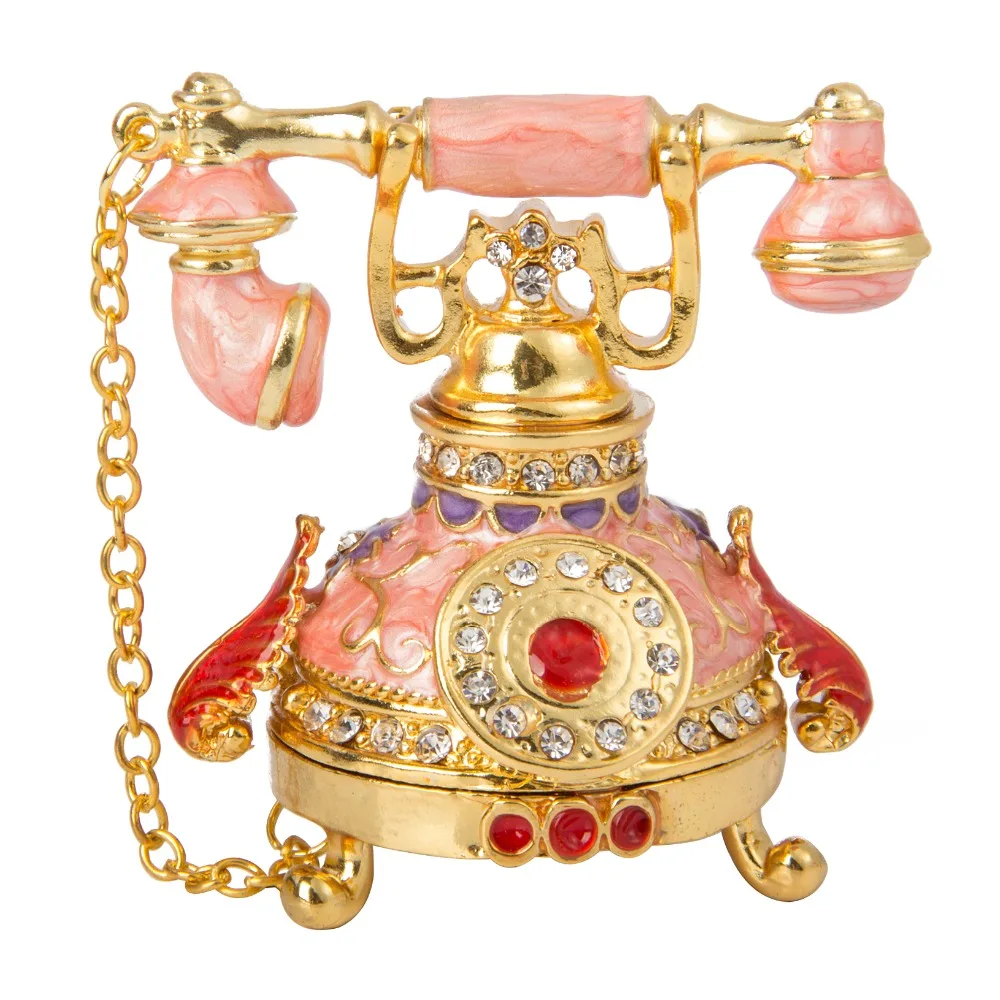 

FLETCHER Brand Exquisite Pink Telephone Style for Trinket Box