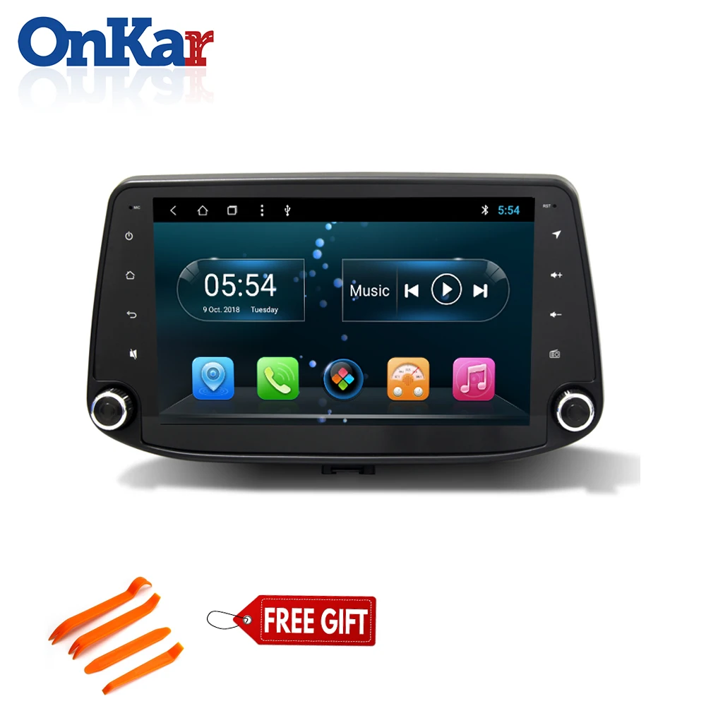 Excellent ONKAR 1 din car android head unit for Hyundai i30 2017 2018 with android 8.1 RAM 2GB ROM 32GB car dvd gps navigation system 0