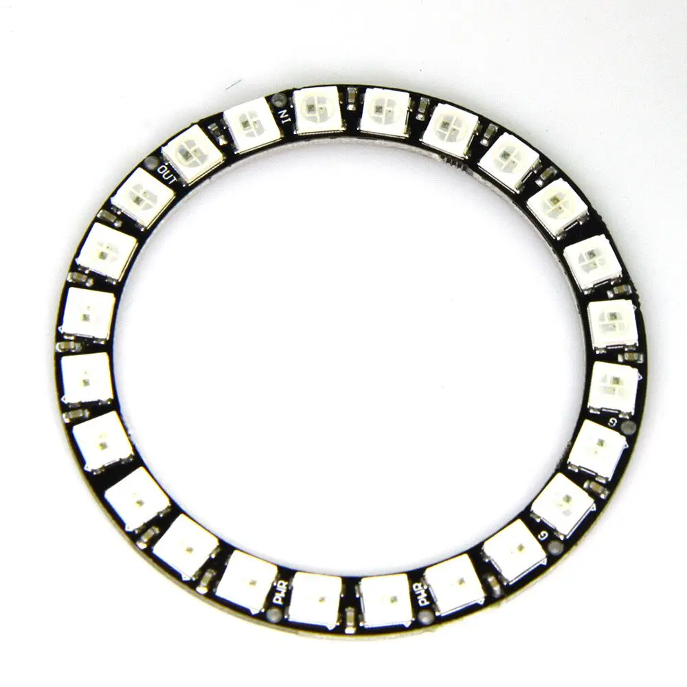 

high quality 24Bit RGB LED Ring WS2812B 5050 RGB LED + Integrated Drivers For Arduino