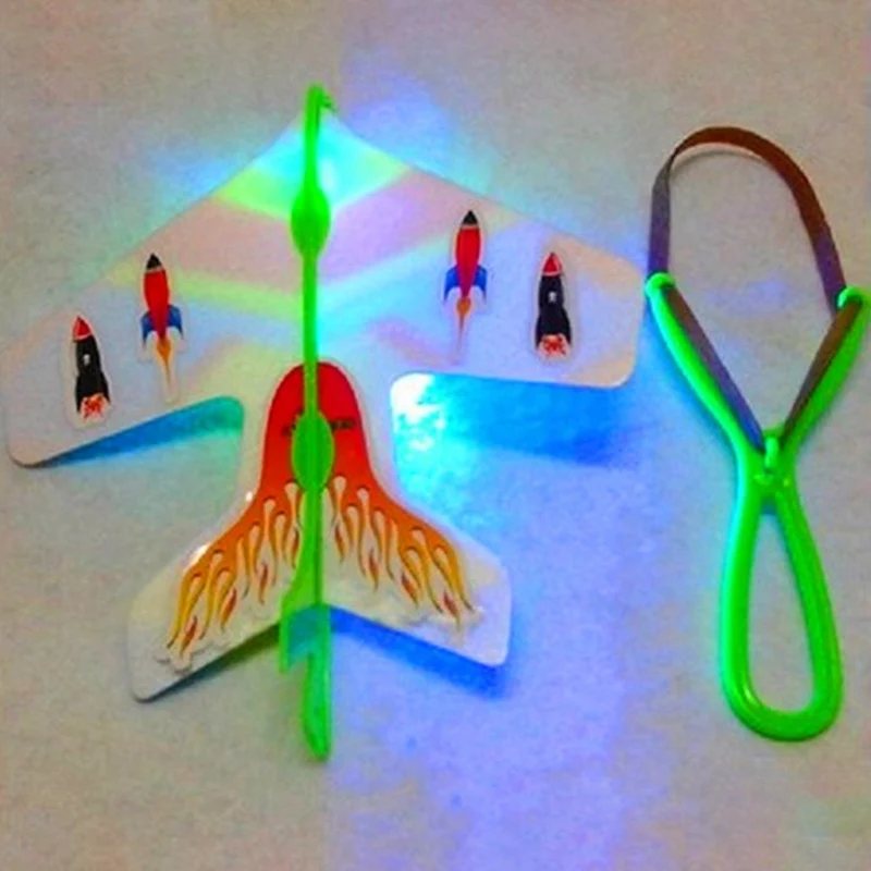 

Stretch Flash Arrows Aircraft Catapult Flying Toys Helicopter Led Light Kids Light UP Toys Color For Color And Pattern Random