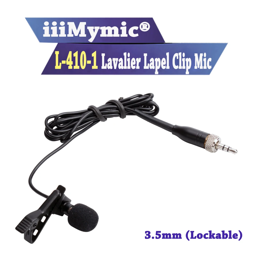 

iiiMymic i-CL1 !!3.5 mm Lockable Lavalier Lapel Stereo Cardioid Condenser Microphone for Senheiser Wireless BodyPack Transmitter
