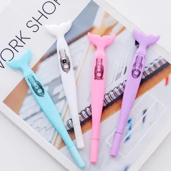

10pcs/lot Cute Mermaid tail Cartoon gel pen writing pens stationery silicone material office school supplies papelaria kids gift