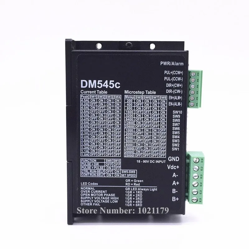 Драйвер шагового двигателя DM545C 57 86 1.0A 4.5A 18 90VDC драйвер для Nema 23 34 двигателя|stepper motor