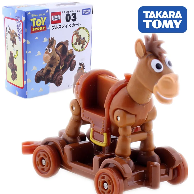 

DISNEY TOMICA TOY STORY BULLSEYE & WOODEN TRUCK TAKARA TOMY CAR Motors Vehicle Diecast Metal Model New Toys