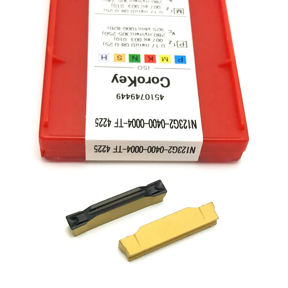 

N123G2 0400 0004 TF 4225 grooving carbide inserts N123G2 4MM lathe cutter turning tool Parting