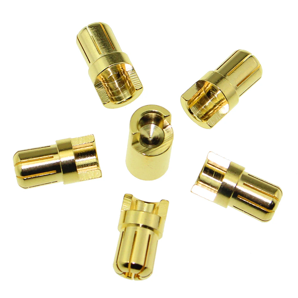 10 парт/Лот 20 пар AMASS 2 0 4 6 5 мм банановый Позолоченный разъем Bullet Plug с ремнем