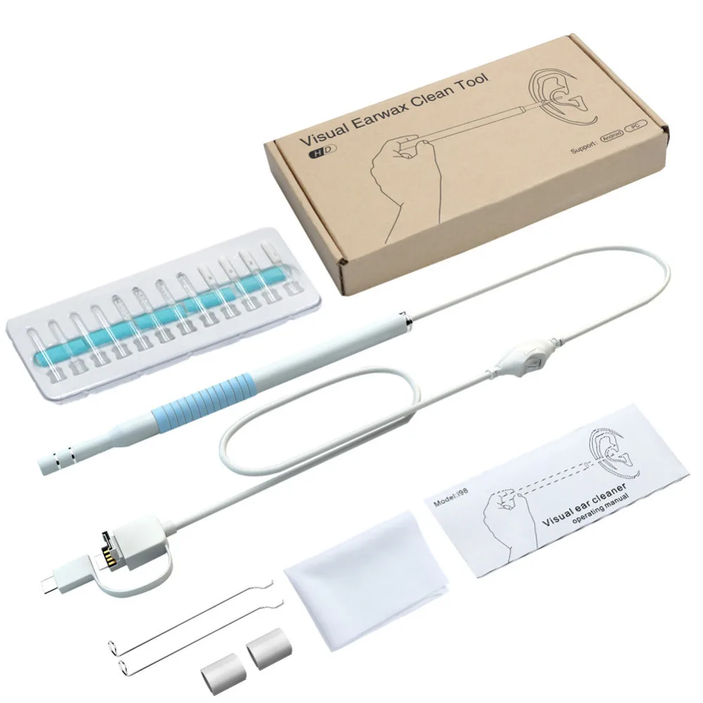 

3IN1 Ear Cleaning Endoscope HD Visual Ear Spoon 5.5mm Wifi Mini Camera Android IOS Ear pick Otoscope Tool for iPhone ipad