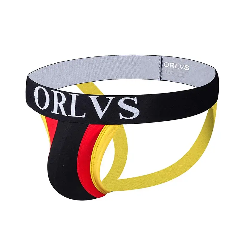 Нижнее белье ORLVS 4 шт./лот сексуальное мужское нижнее бандаж для геев стринги