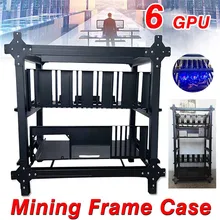 Open Air Mining Frame Case for 6 GPU Crypto Coin Mining Rigs Server Chassis Drawer Style Card Video Case