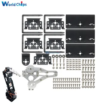 

Aluminium Robot 6 DOF Arm Claw Mount Kit Mechanical Robotic Arm for Arduino