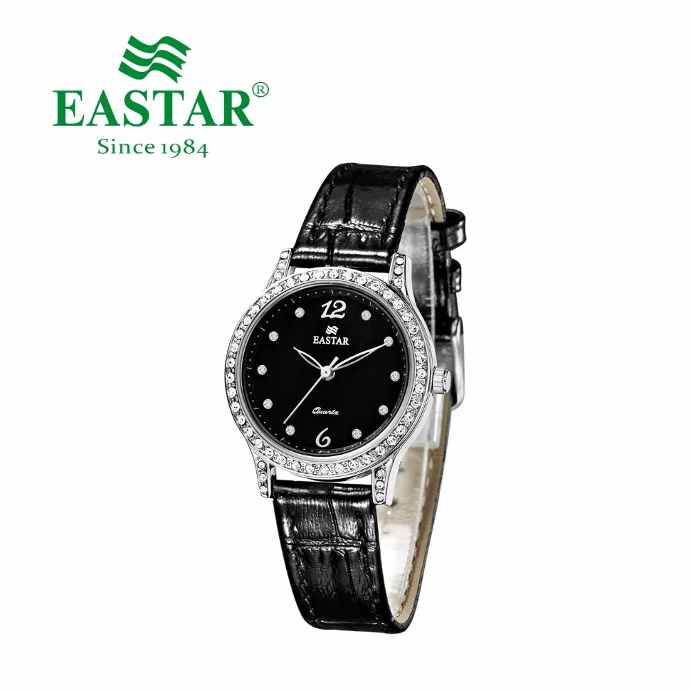 Relógios de Pulso de Couro Marca de Relógios Relógio de Negócios Relógios de Quartzo Eastar Strass Quartzo Senhoras Moda Diamante Mulheres Homens