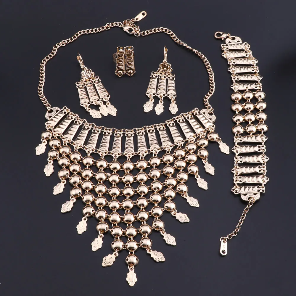 OEOEOS индийские свадебные ювелирные наборы для женщин Дубай Мода ожерелье серьги браслет набор свадебные ювелирные изделия свадебный костюм ювелирные изделия