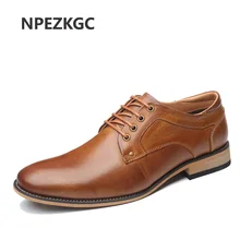 NPEZKGC/официальная мужская модельная обувь; обувь из натуральной кожи; обувь с перфорацией типа «броги» на шнуровке; мужские оксфорды на плоской подошве; обувь для свадьбы, офиса, бизнеса