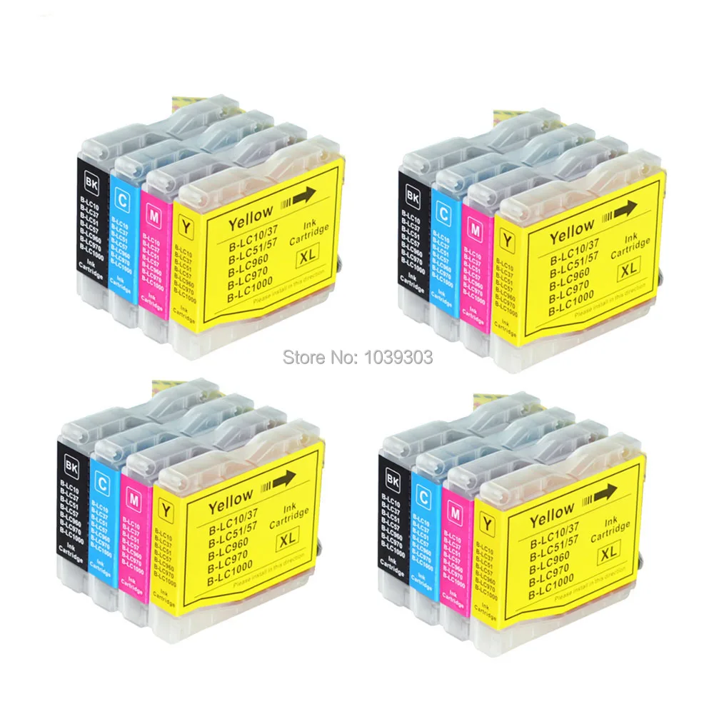 16PK чернильные картриджи LC960 LC970 LC1000 совместимый для Brother DCP 130C 135C 150C B 153C принтеры