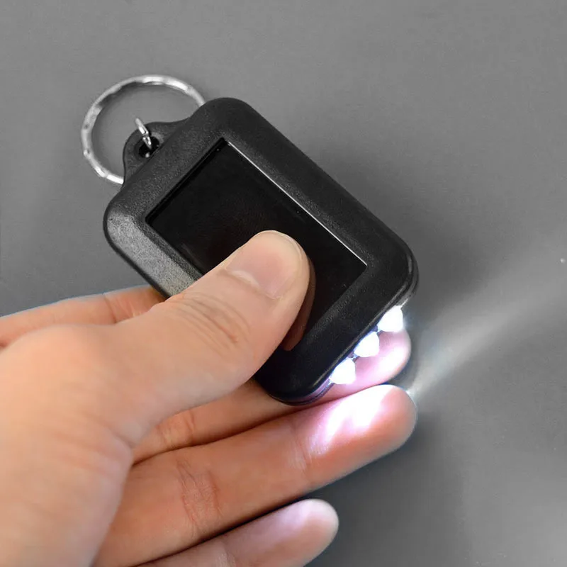 

Hot Sale New Small Black Solar-powered LED Flashlight Handy Neat Bright light with Key chain for Solar System