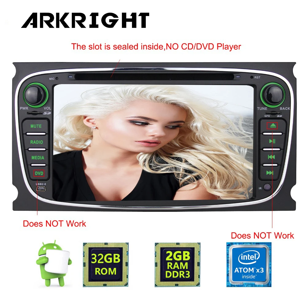 Sale 7" 2 Din 2GB Ram Andriod 6.0 Car Radio FM TV Bluetooth Wifi HD GPS Navigation Head unit For Ford Focus Mondeo Multimedia Player 2 Sale 7" 2 Din 2GB Ram Andriod 6.0 Car Radio FM TV Bluetooth Wifi HD GPS Navigation Head unit For Ford Focus Mondeo Multimedia Player 2