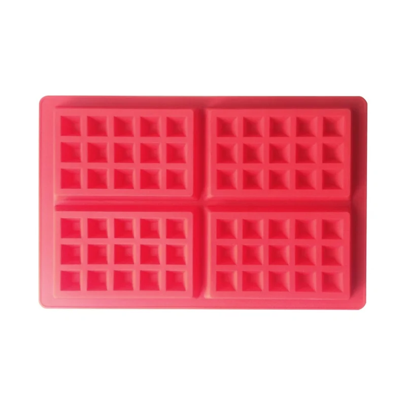 

Silicone Mold 4-Cavity Waffles Cake Chocolate Pan Fondant Molds for cake decorating Baking Mould Donut Maker Newest
