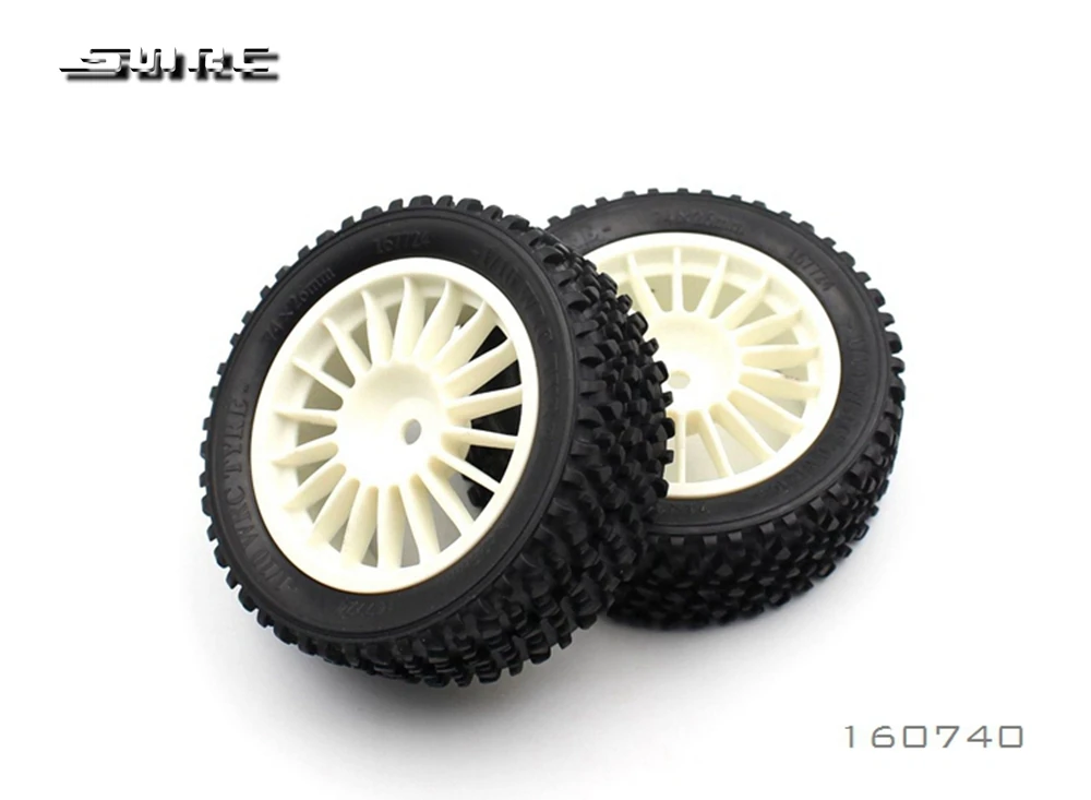 Комплект шин для ралли SN-RC 160740-WH 1:10 RCAccessories-передний предварительный клей WH(2) |