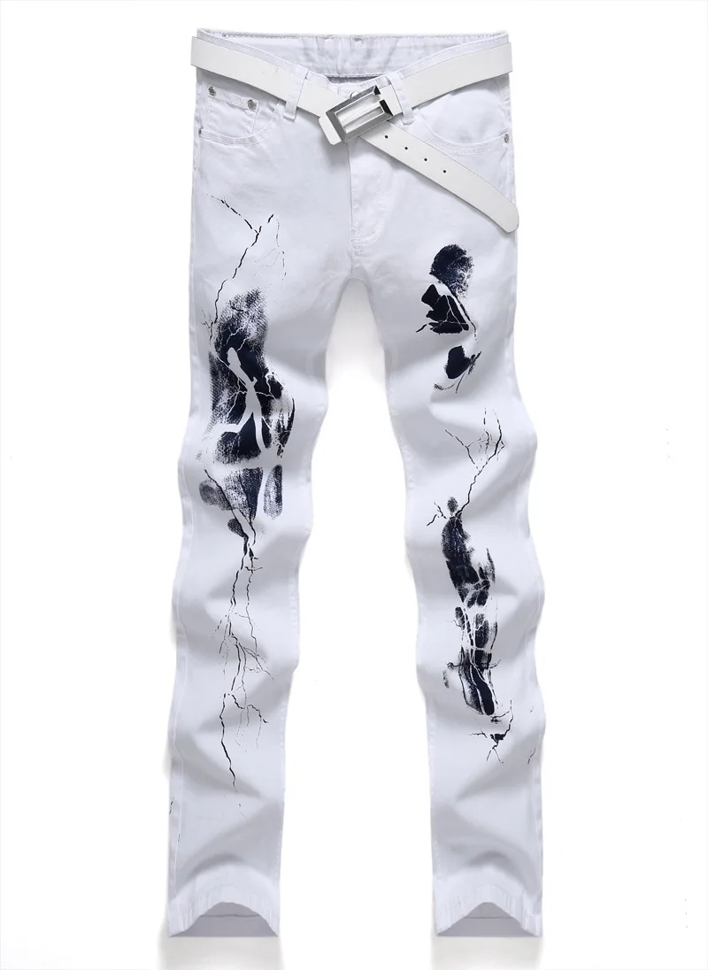 white jeans man rock slim calsas macaquinho white robin jeans men plus size bell bottom jeans