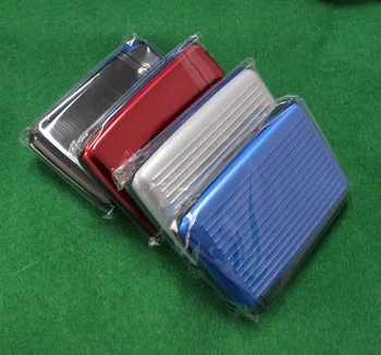 

DHL 500pcs high quality Aluminum Metal Bankcard Blocking Hard Case Wallet Credit Card storage card holder
