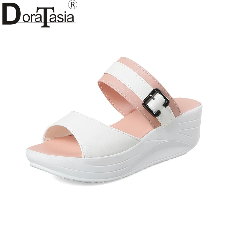 platform slip on sandals for women