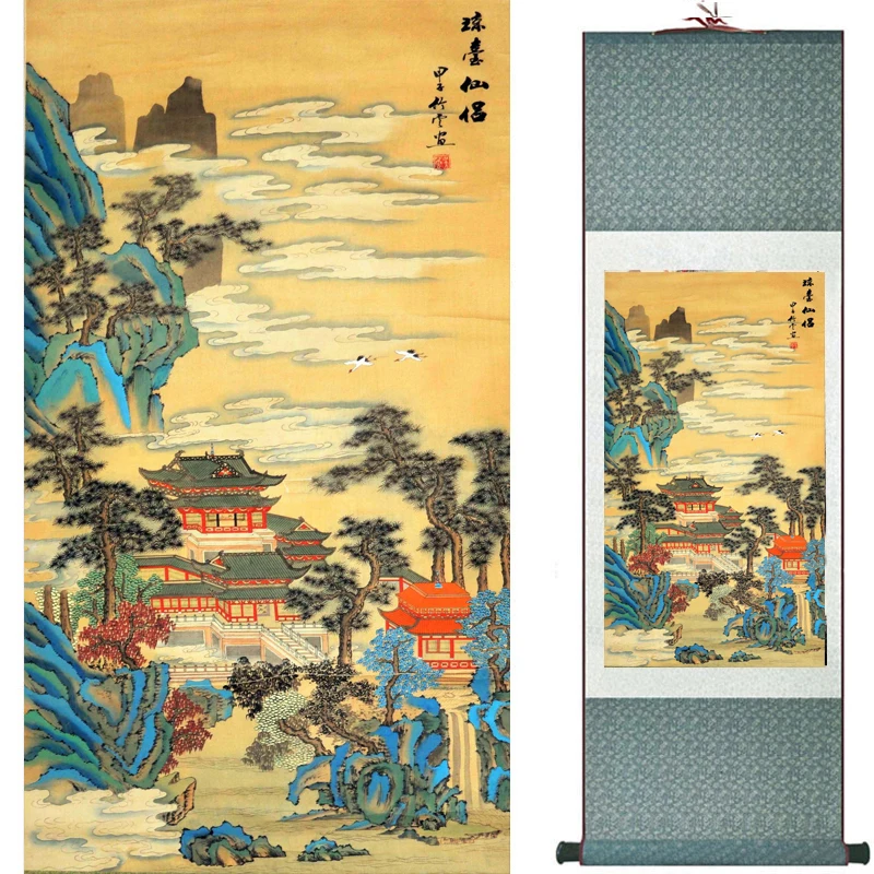 

landscape painting Home Office Decoration Chinese scroll painting mountain and River painting 2018082413