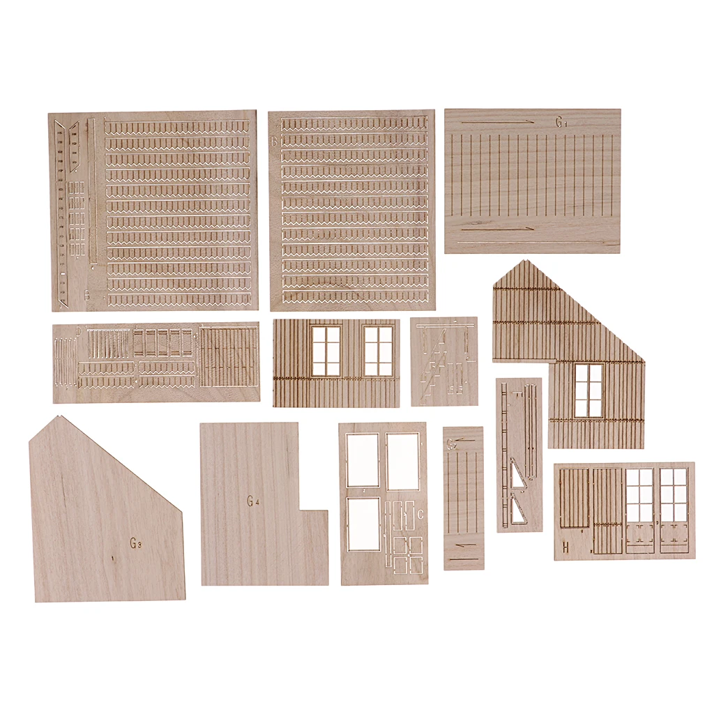 1/35 Scale WWII Soldier Wood Cabin Ruined Corner War House Model Layout DIY