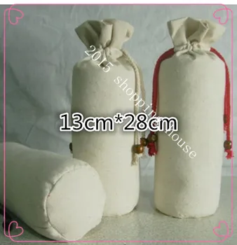 

a50 13CM*28CM Daisy Handmade cotton canvas Drawstring rope sack bag for jewelry storage /Christmas/Wedding gift accessories
