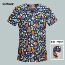 Новинка в больнице рабочая одежда медсестры дышащая медицинская хирургическая Униформа Для женщин и мужчин Красота салон медицинская униформа для сотрудниц спа-салонов