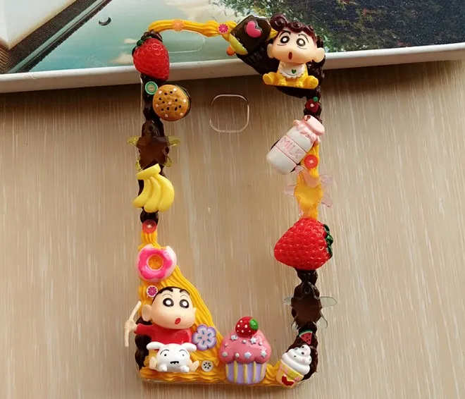 

New For oneplus 5/5T DIY case, 3D Crayon Shin-chan cover for oneplus5T handmade cream candy cartoon case for oneplus5t girl gift