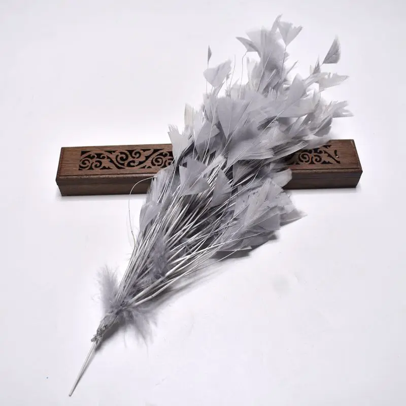 1pcs Beautiful crafts Goose feather party decorations 30CM colored Feathers wedding corsages DIY Carnival headdress Accessories