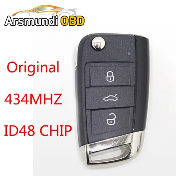 

Folding Remote Key Fob 434MHz with ID48 Chip for Volkswagen MQB For Golf VII Golf 7 MK7 Skoda Octavia A7