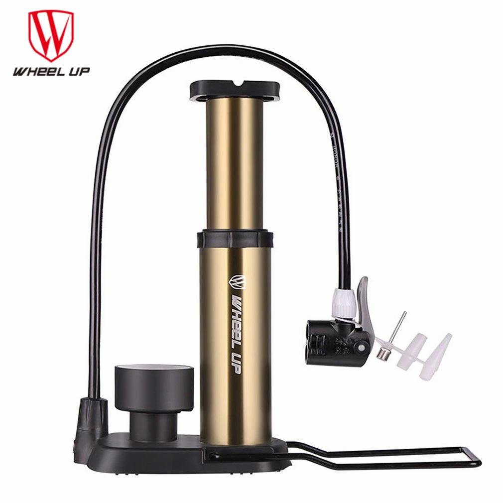WHeel Up Portable Inflator Pump Aluminum Alloy Bicycle Tire Pump For Bike Electric Vehicle Motorcycle LF18450-XBS Cycling Repair