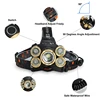 Anjoet – lampe frontale CREE à 5 LED XML T6 + 4 x XPE, lumière frontale Zoomable, lumière d'urgence pour camping randonnée pêche extérieur, 20000 Lumens ► Photo 2/6