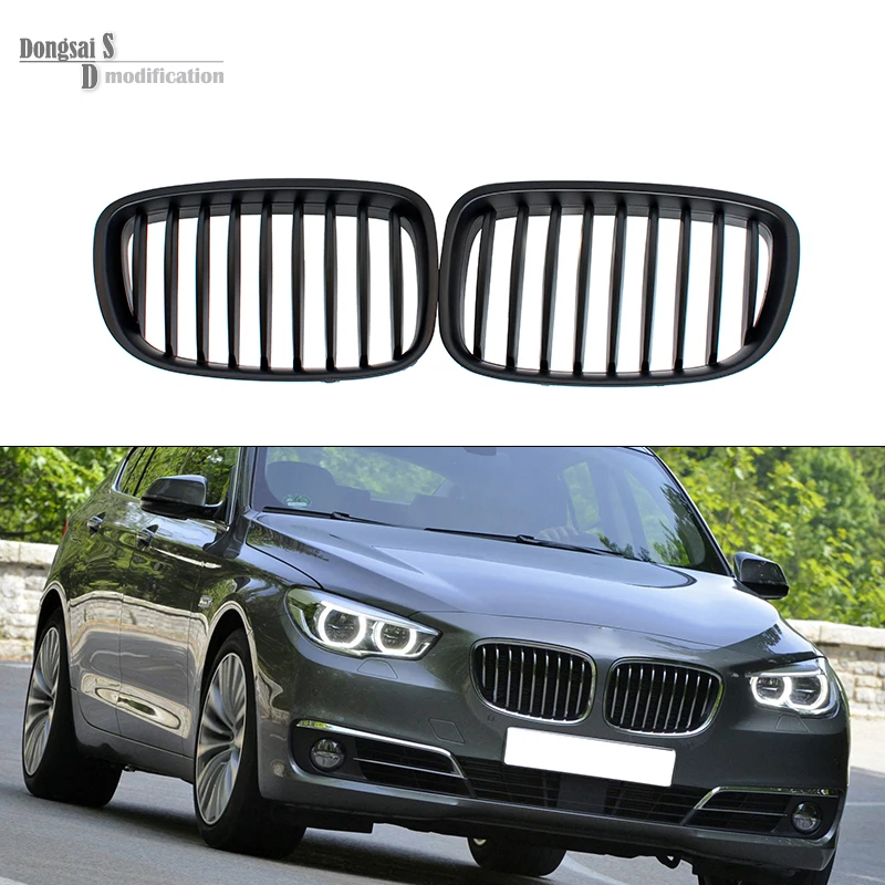 

5 Series Gran Turismo GT F07 ABS Dual Slat Front Grill Grille For BMW 2010 + 528i 535i 550i Matte Black