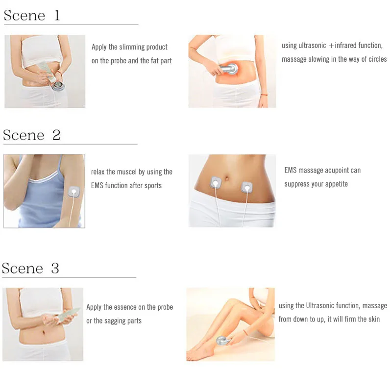 3 in 1 ultrasonic massage galvanic body slimming machine 2