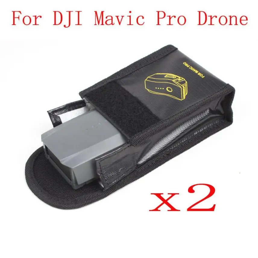 

2PC Battery Fireproof Explosionproof Storage Bag Case Safety For DJI Mavic Pro Fireproof  battery bag