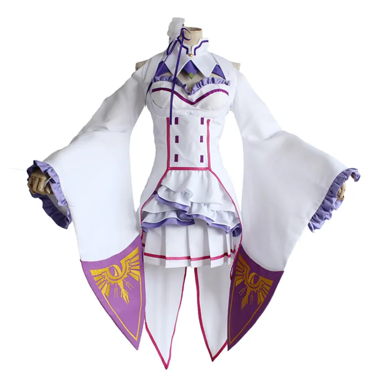 Re: Zero Kara Hajimeru Isekai Seikatsu одежда Emilia карнавальный костюм Life в другом мире 89| |