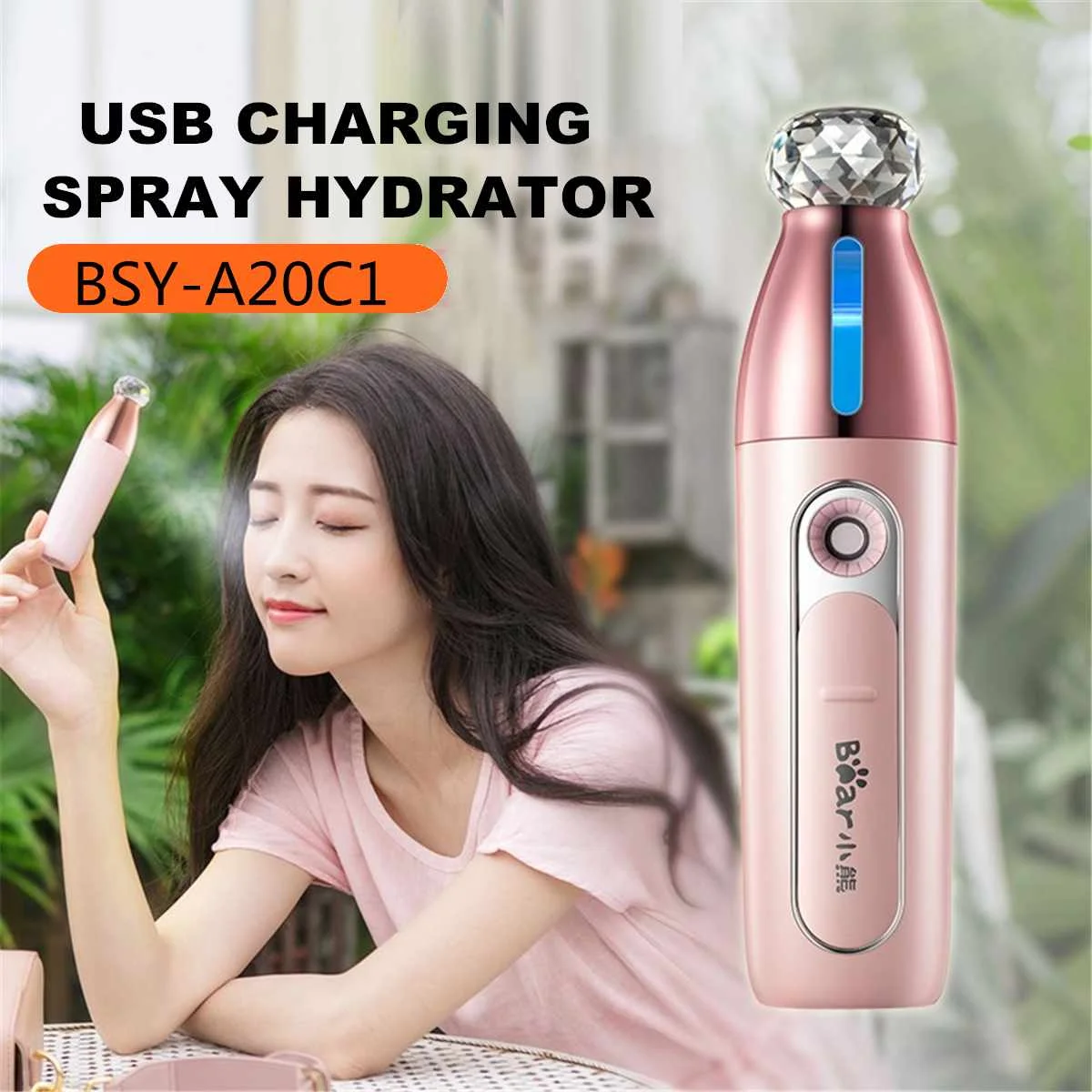 

Portable Facial Steamer USB Charging Mini Humidifier Atomization Cold Mist Machine Water Hydration Sprayer Personal Care