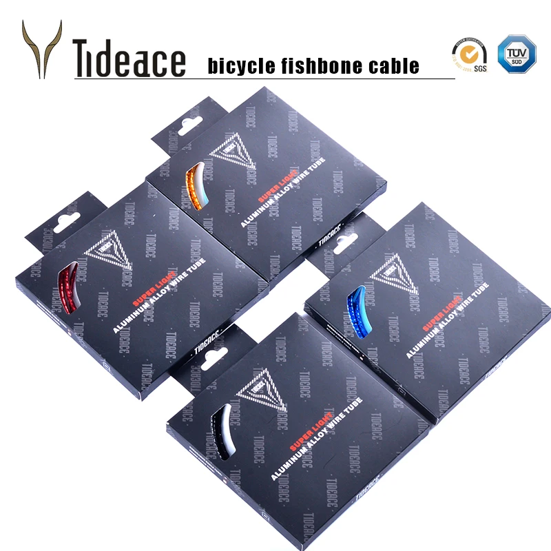 Tideace Road Or MTB Bicycle Shift Brake Cable Housing Bicycle Derailleur Tubing Fishbone Aluminum Housing Bike Cables Set