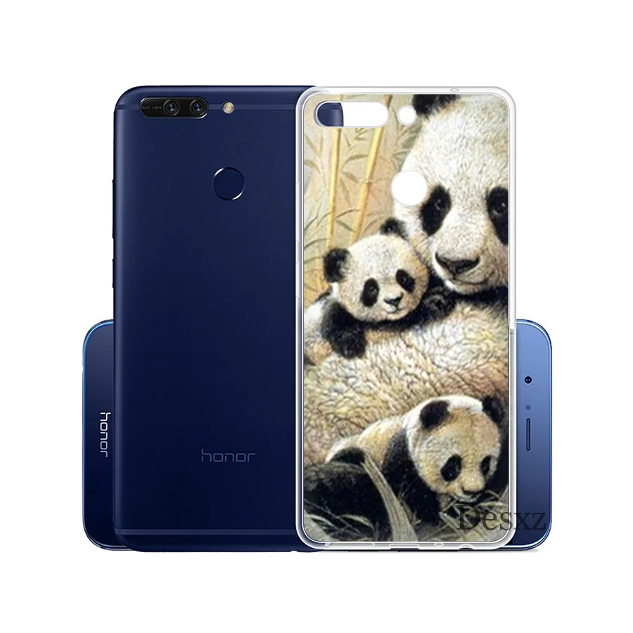 Наброски панда чехол для телефона Huawei Honor 6A 7A 7C 6C 7X Pro 8 8X 9 10 Lite Play|Чехлы-накладки| |