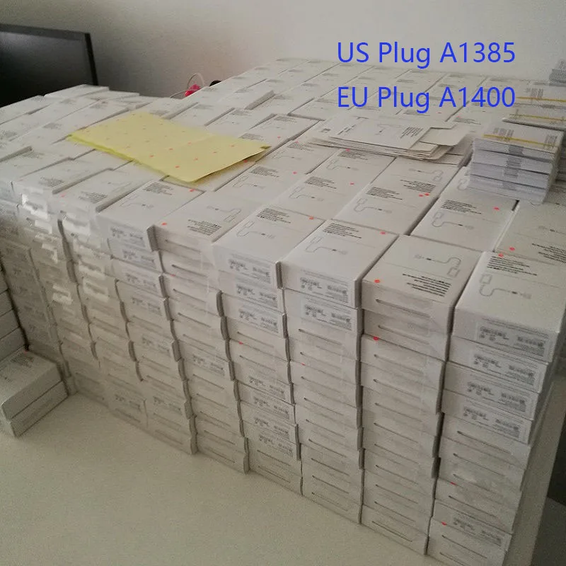 100pcs OEM Original Quality 5W US/EU/UK/AU Plug USB Power Adapter Universal AC Wall Charger A1385 A1400 Mobile Phone PAD Charger