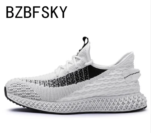 

BZBFSKY Mens Shoes Casual Flying Woven Breathable Zapatillas Hombre Deportiva Spring Sneakers Men 2019 New Style Chaussure Homme