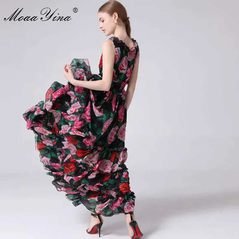 MoaaYina Fashion Designer Runway Dress Summer