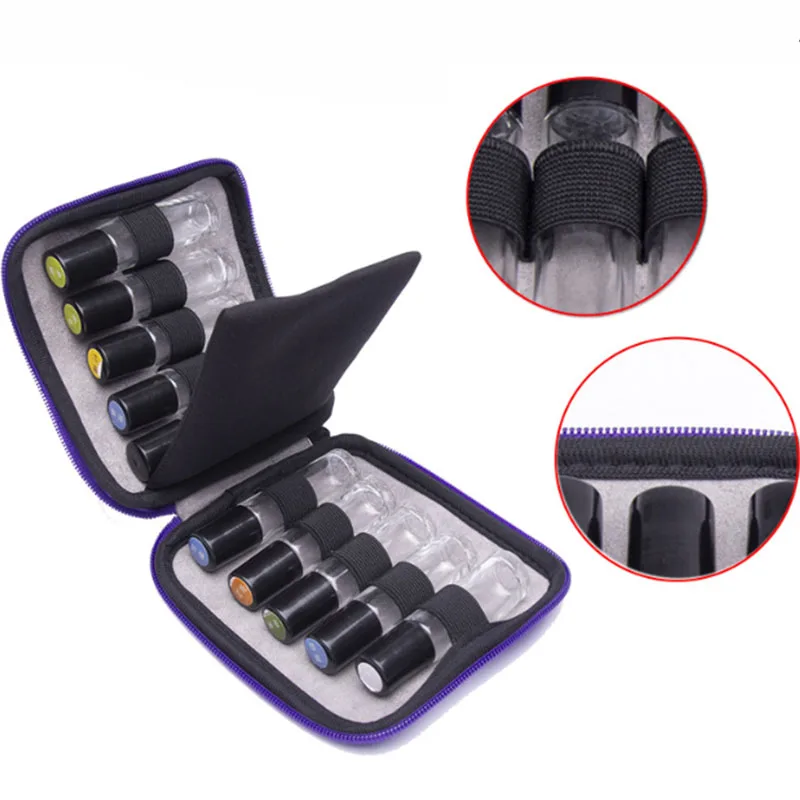 

Essential Oils Carrying Case Holds 10ml Bottles Portable Small Size Essential Oils Roller Bottles Storage Organizer Bag