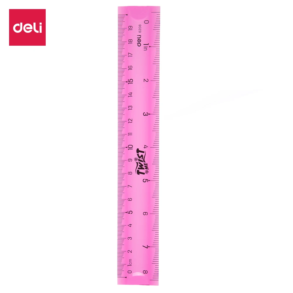 

Deli E6208 School Drafting EcoPVC Flexible Ruler 20cm 3C
