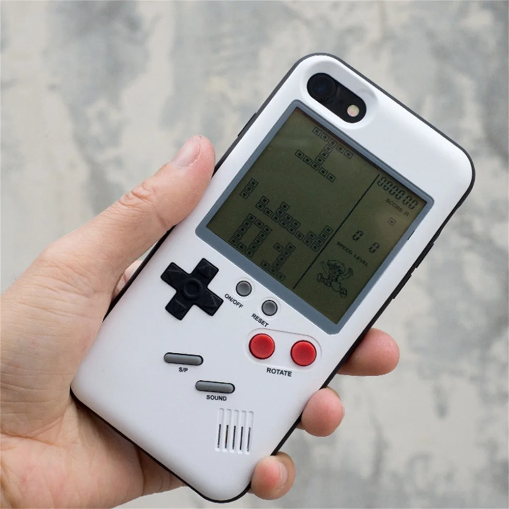 Tetris Gameboy телефонные чехлы для iPhone 6 6 S 7 8 Plus Мягкий ТПУ может играть в игровую консоль чехол для iPhone 6 6 S 7 8 Plus gameboy