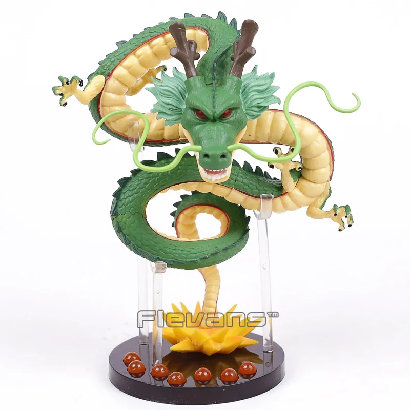 Новинка; Лидер продаж! Dragon Ball Z Dragon Shenron+ стойка пень дерева+ 7 хрустальных шаров ПВХ Фигурки Коллекционная модель игрушки