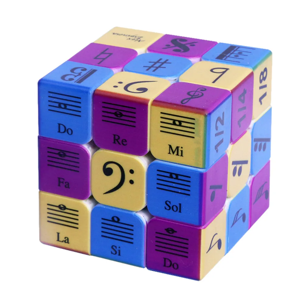 

3x3x3 Music Notes Pattern Magic Cube Speed Puzzle Cube for Brain Training