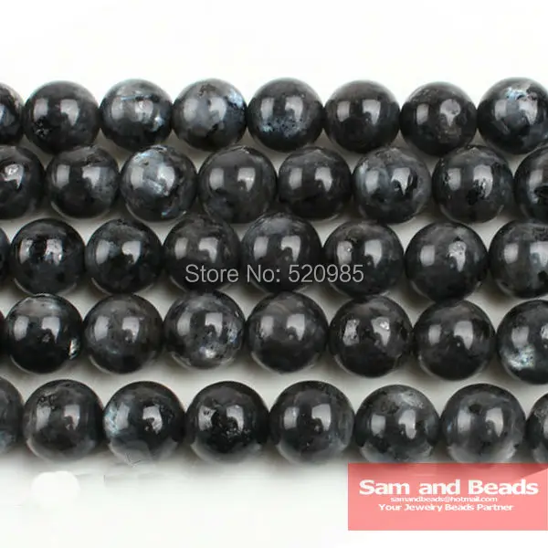 

Wholesale Black Spectrolite Natural Stone Beads For Jewelry Making Labradorite Stone DIY Bracelet Necklace 4-12mm BLB01